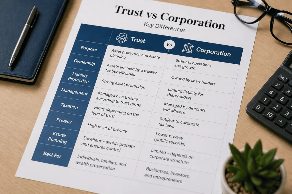 Trust or Corporation